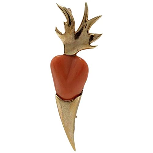 Spilla Corallo e Oro rosa