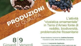 Giovedì 8 e venerdì 9 giugno esperti a confronto presso Masseria Zanzara, dalle ore 16.00 alle ore 20.00 Sviluppo locale e produzioni di qualità è il progetto di approfondimento sulle tematiche agricole sviluppato dal GAL Terra d’Arneo per rendere competitivi alcuni dei settori trainanti dell'economia del comprensorio in cui opera.
