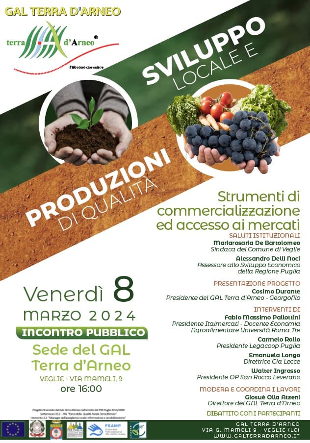 GAL Terra d'Arneo. Nuovo appuntamento dedicato agli 