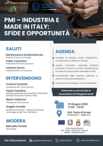 A Veglie il convegno sul futuro delle PMI: istituzioni, imprese e università a confronto su Made in Italy e innovazione