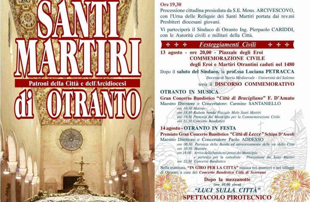 Otranto, Santi Martiri 2018: Il programma della Festa