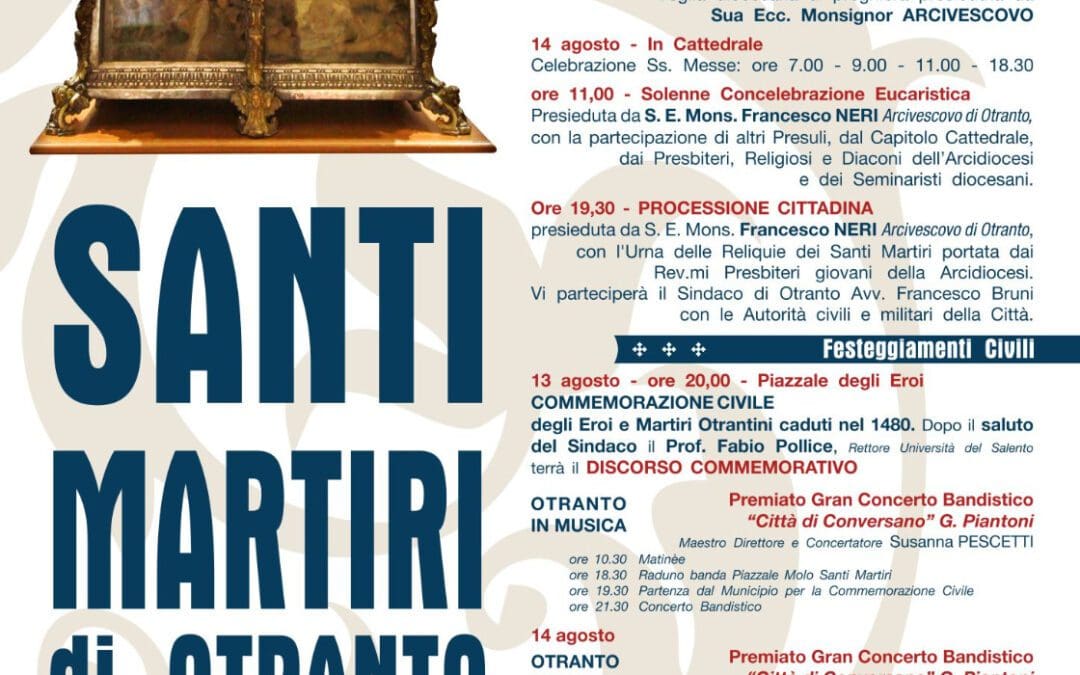Otranto, Santi Martiri 2023: Il programma della Festa